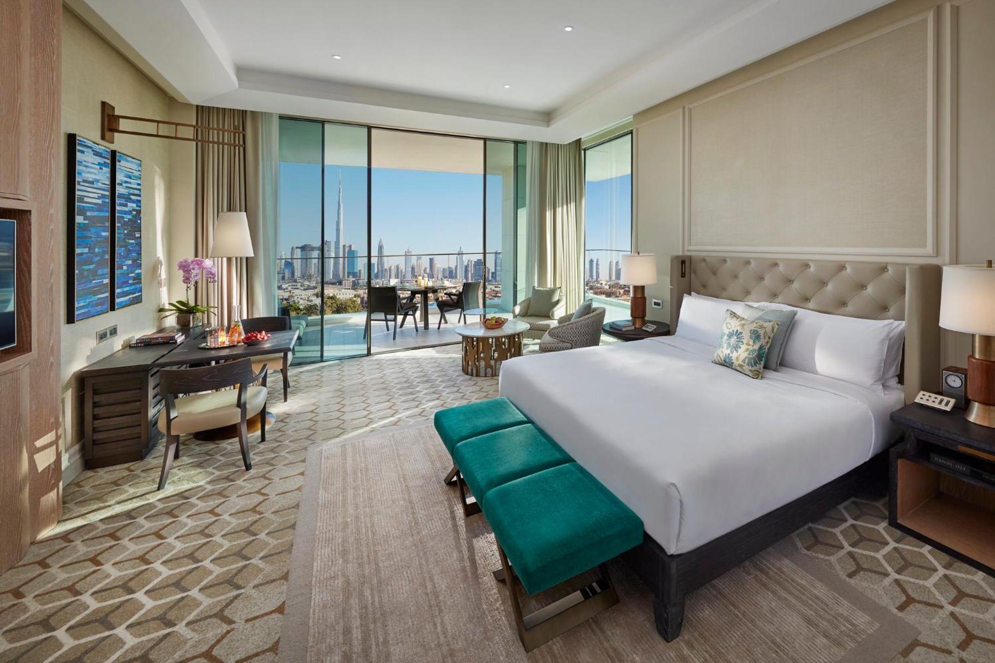 Mandarin Oriental Jumeira, Dubaj Kültér fotó A bedroom at the hotel